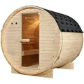 Produktbild: Artsauna Fasssauna Spitzbergen 180 cm für 4 Personen mit 6 kW Saunaofen