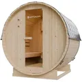 Produktbild: FASSSAUNA Spitzbergen 180 cm mit 6 kW Saunaofen (4 Personen)