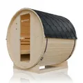 Produktbild: Artsauna Outdoor Fasssauna Spitzbergen 180 für 4 Personen - 6 kW Ofen, Saunasteine & Zubehör - Saunafass aus Fichtenholz - Außensauna Gartensauna