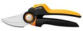 Produktbild: Fiskars Bypass-Gartenschere L, X-series PowerGear, P961, Mit Rollgriff, Für frische Äste und Zweige, Antihaftbeschichtet, Edelstahl-Klingen, Länge: 22,2 cm, Schwarz/Orange, 1057175