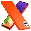 Produktbild: NALIA Neon Silikonhülle für Samsung Galaxy A22 4G - Soft-Touch & Signal-Neon - NEONSHOCK (Matte Schutzhülle) - Marke aus Berlin, Farbe:Orange