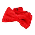 Produktbild: DonDon Herren Strick Fliege gebunden und längenverstellbar 11 x 6 cm rot