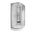 Produktbild: HOME DELUXE Dampfdusche WHITE PEARL - 120 x 80 cm Links, BxT: 120x80 cm, ESG-Vollverglasung, Regendusche, Duschtempel, Fertigdusche, Dusche, Duschkabine Komplett