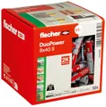 Produktbild: fischer DuoPower 8 x 40 S, Universaldübel mit Sicherheitsschraube, 2-Komponenten-Dübel, Kunststoffdübel zur Befestigung in Beton, Ziegeln, Stein, Gipskarton uvm., 50 Dübel + 50 Schrauben