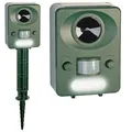 Produktbild: Exbuster Ultraschall-Solar-USB-Tierschreck mit Blitzlicht und PIR-Sensor, IP44