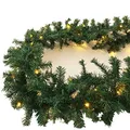 Produktbild: XL Weihnachtsbeleuchtung Girlande beleuchtet Tannengirlande 70 LED Lichterkette 540 cm Weihnachten innen und außen