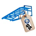 Produktbild: cartrend 10904 Auffahrrampe, blau, Tragkraft 1000 Kg, für Reifen bis 195mm Breite, mit Überfahrschutz 1 Stück, Hebebühne, KFZ Rampe, Auffahrbock, Hebeplattform,