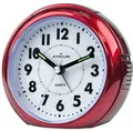 Produktbild: Atrium Wecker Analog Quarz ohne Ticken mit Licht und Snooze Rot Metallic A240-1