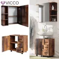 Produktbild: Badmöbelset Badezimmerschrank Badschrank Badezimmer Ilias old style modern Vicco