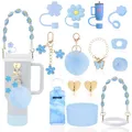 Produktbild: LUOJINYI 15 Stück Stanley Cup Zubehör, Stanley Cup Accessories for Stanley Cup 800 ml - 1100 ml, Stanley Cup Accessory Set, Stanley Quencher Zubehör, Stanley Cup Zubehör Blau(Becher nicht enthalten)
