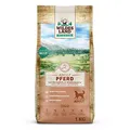 Produktbild: Wildes Land - Nr. 3 Pferd - 1 kg - mit Kartoffeln und Wildkräutern - Glutenfrei & Hypoallergen - Trockenfutter für Hunde - Hundefutter mit hohem Fleischanteil Hohe Verträglichkeit
