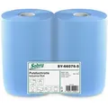 Produktbild: Sobsy Putztuchrolle, 2-lg., Ø 25 cm, 37x36 cm, Zellstoff, blau, 2 Rollen