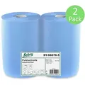 Produktbild: Hypafol Papierhandtuch SET, (mit passendem Spender auswählbar), 2 x blaue Industrierolle 36 cm x 37 cm