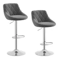 Produktbild: WOLTU Barhocker 2er Set, Barstuhl höhenverstellbar, Samtsitz