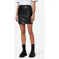 Produktbild: RICANO Lederrock 1265 Skirt Lederrock im Jeansrock-Stil als High Waist Rock schwarz XL