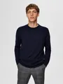 Produktbild: Selected Rundhalspullover SLHBERG CREW NECK NOOS Baumwolle, regular fit