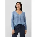 Produktbild: s.Oliver Langarmbluse Bluse Bluse mit 3D-Effekt und Falte im Vorderteil blau XXXL (46)