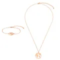 Produktbild: Heideman Geschenkset Armband und Halskette Weltkarte Damen aus Edelstahl rosegold farbend poliert Set Armketten mit Kette zum verschenken für Frauen rose vergoldet