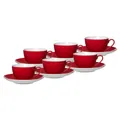 Produktbild: Ritzenhoff & Breker Kaffeetassen mit Untertassen Doppio 200 ml 6er Set