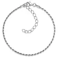 Produktbild: MATERIA by Matthias Wagner Kordelarmband Damen Silber 925 rhodiniert 18-23cm SA-27