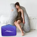 Produktbild: MAKOSAS KomfortKissen ORIGINAL - Premium Orthopädisches Kuschelkissen | Körperkissen | Seitenschläferkissen - Für besseren Schlaf und gegen Rückbeschwerden, 100 x 150 cm (Latte - Baumwolle)