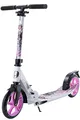 Produktbild: STAR SCOOTER Aluminium Kickscooter Roller Kinderroller Tretroller für Jungen und Mädchen ab 6 - 7 Jahre ★ Big 205mm Wheel Scooter Premium Cruiser für Kinder und Erwachsene ★ Weiß & Lila