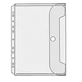 Produktbild: VELOFLEX 5342100 - Dokumentenhülle Crystal, 1 Stück, DIN A4, Dokumententasche mit Klettverschluss, PP, transparent