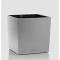 Produktbild: Lechuza - Pflanzgefäße cube Premium 40 Silber metallic All-in-One