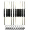 Produktbild: Gebildet 10Stück Kunststoff-Reed-Schalter,Reed-Kontakt,Magnet in der Nähe–Schaltkreis verbinden,Magnet entfernt–Schaltkreis unterbrechen,magnetischer Induktionsschalter (3mm×14mm) mit 10 magneten