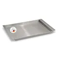 Produktbild: Serviertablett Edelstahl Rechteckig - Für Speisen, Snacks, Kaffee & Kuche - Tablett mit Griffen - Auch als Servierplatte, Partyplatte, Küchentablett - Anrichteplatte (40 x 30 cm)