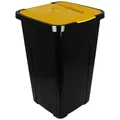 Produktbild: Abfalltonne Mülltonne Abfalleimer Mülleimer 50 Liter Recycling mit Deckel (Deckel Gelb)