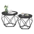 Produktbild: VASAGLE Couchtisch rund, 2er Set, abnehmbare Tischplatte