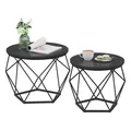 Produktbild: Runder Couchtisch, 2er Set, Beistelltisch, Sofabeistelltisch, moderner Stil, ...