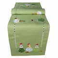 Produktbild: texpot Tischläufer 40 x 140 cm grün mit Druck verrückte Hühner Ostern Frühling