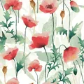 Produktbild: 20 Servietten Poppies delight Kunstvoll Mohnblumen Aquarell Garten Natur 33x33cm