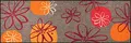 Produktbild: Erwin Müller Fußmatte Koblenz, Schmutzfangmatte, Fußabtreter rutschhemmend, Blumenmotiv braun/rot Größe 70x190 cm - robust, langlebig, pflegeleicht, für Fußbodenheizung geeignet