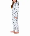 Produktbild: Normann Pyjama Damen Jumpsuit Overall mit Kapuze im Sternen Look aus Coralfleece
