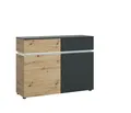 Produktbild: Meble Wójcik Kommode 2 Türen, 2 Schübe, Artisan Eiche Dekor/Kosmos Grau - 120x90x40cm BxHxT