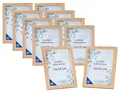 Produktbild: levandeo 10er Set Portrait Bilderrahmen Made in EU 13x18 Eiche Optik Natur Glasscheibe Fotorahmen Holz Picture Frame Deko Tischdeko Wanddeko Fotoaufsteller