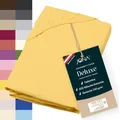 Produktbild: JONA SLEEP® Spannbettlaken Deluxe Hotelqualität – 100% Baumwoll-Jersey, 240 g/m² – elastisch & faltenfrei – Made in Austria – Citrone, 90–100 x 200–220 cm