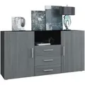 Produktbild: Vladon Sideboard, Anthrazit, Holzwerkstoff, 138.5x71.5x35 cm, Wohnzimmer, Kommoden & Sideboards, Sideboards