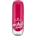 Produktbild: essence gel nail colour 12 orchid JUNGLE, langanhaltender Nagellack, schnelltrocknend, farbintensiv, glänzend, vegan, gedecktes rot, 8 ml
