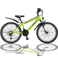 Produktbild: Talson 26 Zoll Mountainbike Fahrrad mit Gabelfederung und Beleuchtung mit 21-Gang Shimano in Grün