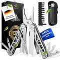 Produktbild: TREKLINE Premium Multitool Werkzeug [rostfreier Edelstahl] Survival Multifunktionsmesser perfektes Camping Zubehör, Multifunktionswerkzeug [27 Funktionen] Taschenmesser, Geschütztes Design