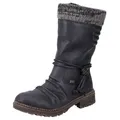 Produktbild: Rieker Winterstiefel, Winterboots, Blockabsatz, TEX-Membran, mit gestricktem Schaftrand schwarz 41 EU