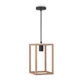 Produktbild: Paco Home Pendelleuchte Deko Wohnzimmer Hängelampe Esszimmer Leuchte Esstisch Lampe Schlafzimmer Lampenschirm Holz E27, Lampenart:Pendelleuchte - Typ 4, Farbe:Holz