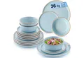Produktbild: SÄNGER Tafelservice Rio Geschirrset (36-tlg), 12 Personen, Steingut, Handmade, Blau, Erweiterbar, VALUE COLLECTION