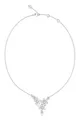 Produktbild: GUESS Lily Damen Halskette Kette Blumen Blüten Metall Silber Kristallpavé  46 cm