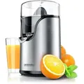 Produktbild: Arendo Zitruspresse, Zitronenpresse elektrisch, Siebeinsatz, Zitronen Presse, silber/schwarz