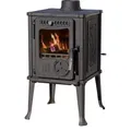 Produktbild: Kaminofen Gusseisen Ofen Antik Holz Guca Iskra Holzofen Klein 6 kW Kamin Gusseisenofen Dauerbrandofen Werkstattofen Hüttenofen Heizofen - Schwarz